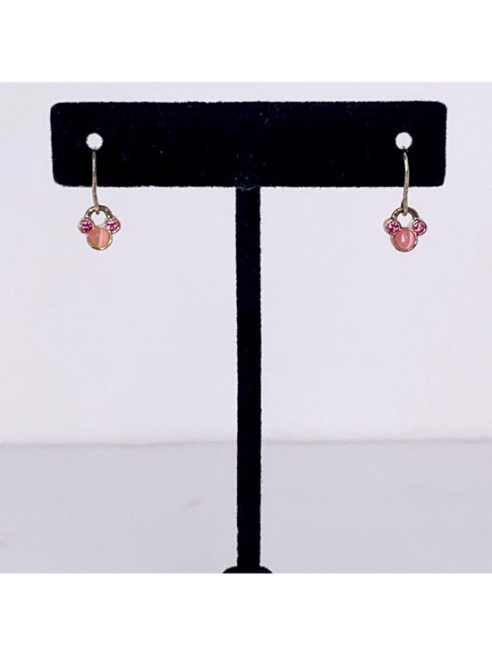 Disney Jewelry - DISNEY MICKEY MOUSE Earrings Ear wires Dangling Mickey icon Pink Fuchsia